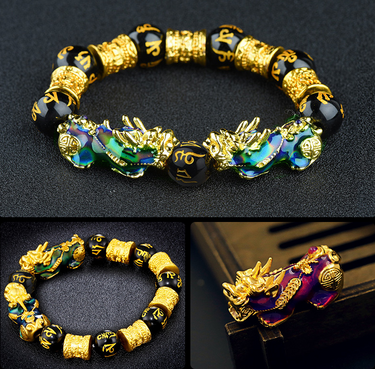 Feng Shui Golden Pixiu Jade Bracelet-Your Soul Place
